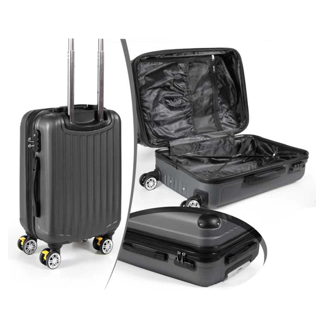 TROLLEY AD 8 RUOTE IN ABS CON FRENO 36 X 24 X H56 COLORE GRIGIO SCURI