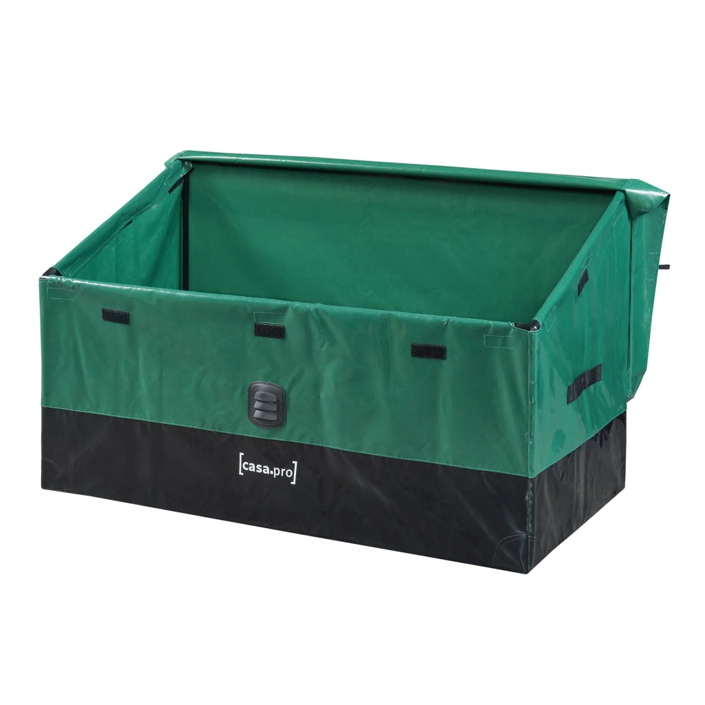 Contenitore da esterno 387 litri 122 x 64 cm verde/nero 03_0009011