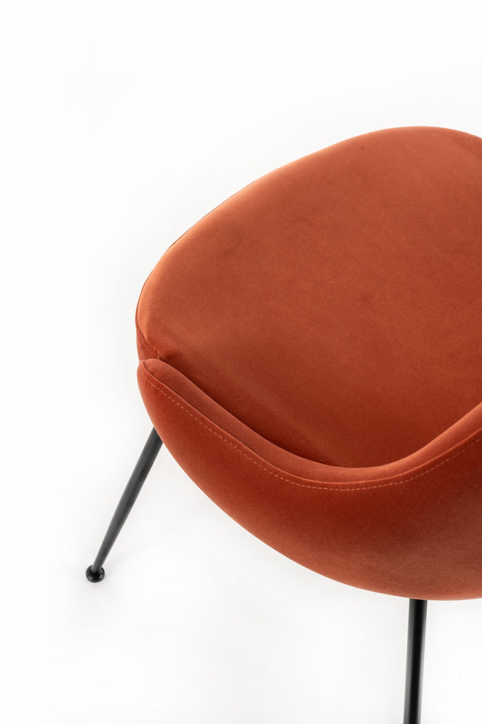 Sedia 48,5x49,5xH80 cm in Microfibra Nandy Ruggine