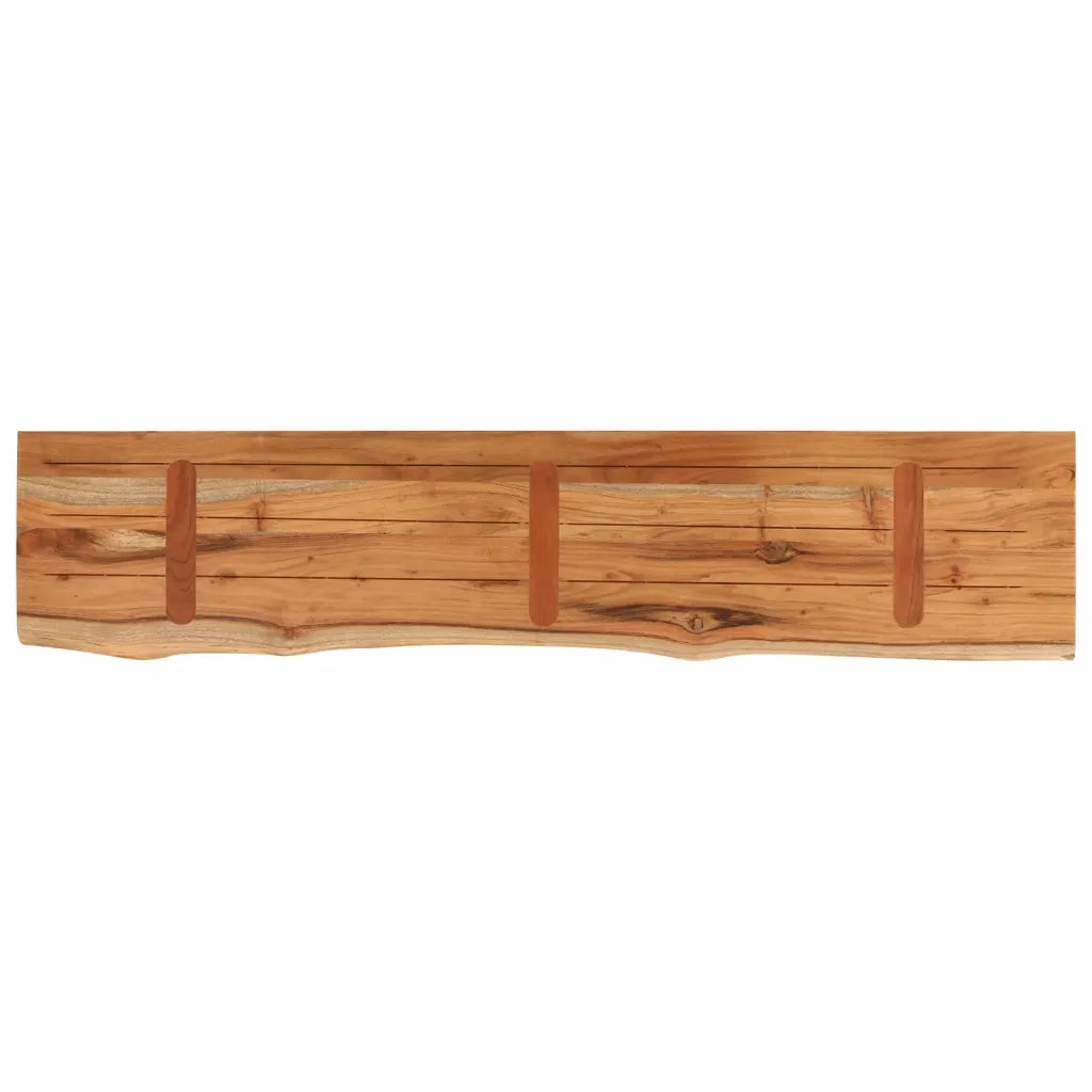 Piano Tavolo 180x30x3,8 cm Rettangolare Legno Acacia Bordi Vivi