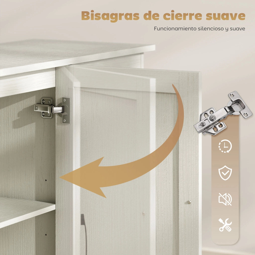 Consolle con cassetti e ante ¨C zephmum ¨C crema 120x38x79 cm