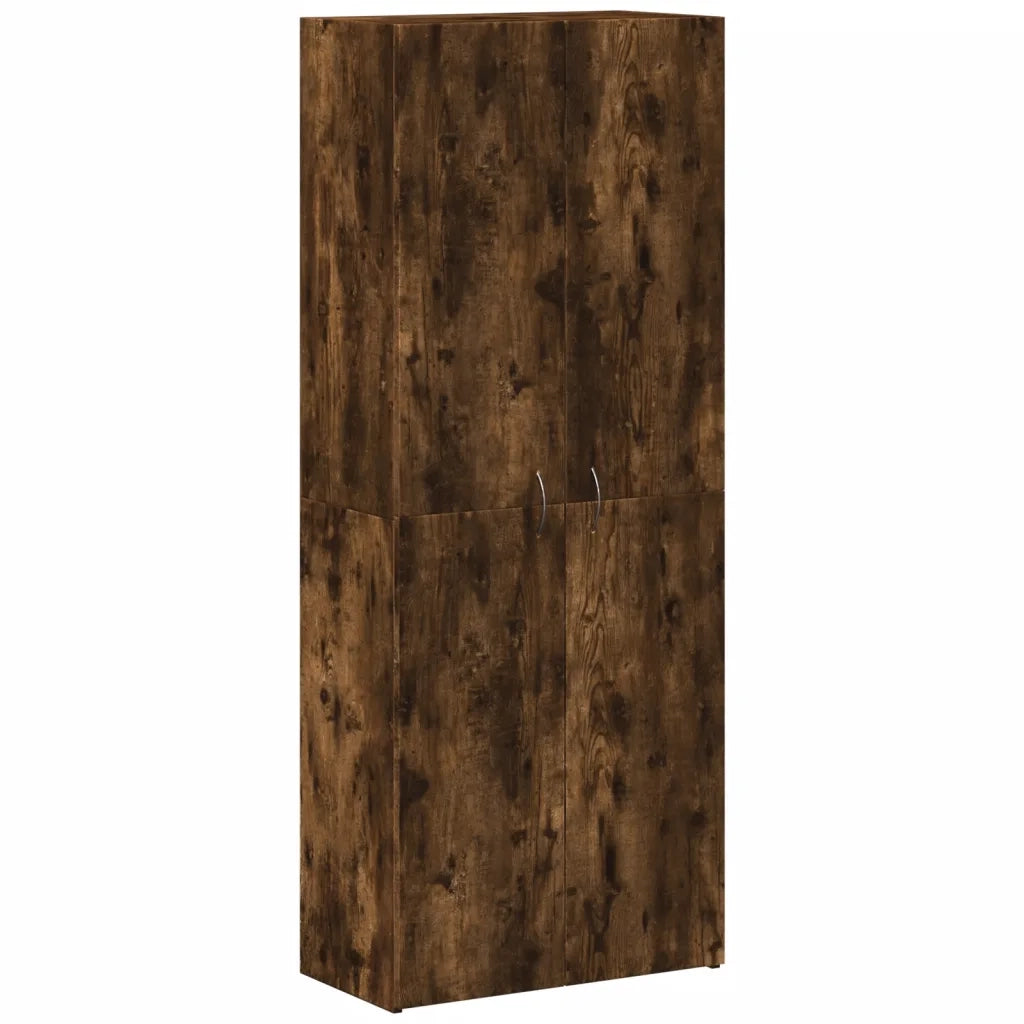 Schedario Rovere Fumo 60x32x153 cm in Truciolato