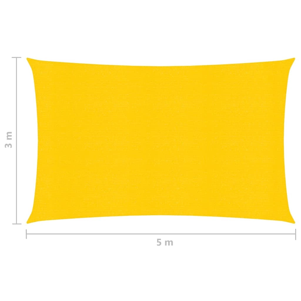 Vela ombreggiante 160 g/m² 3 x 5 m HDPE giallo 02_0009129
