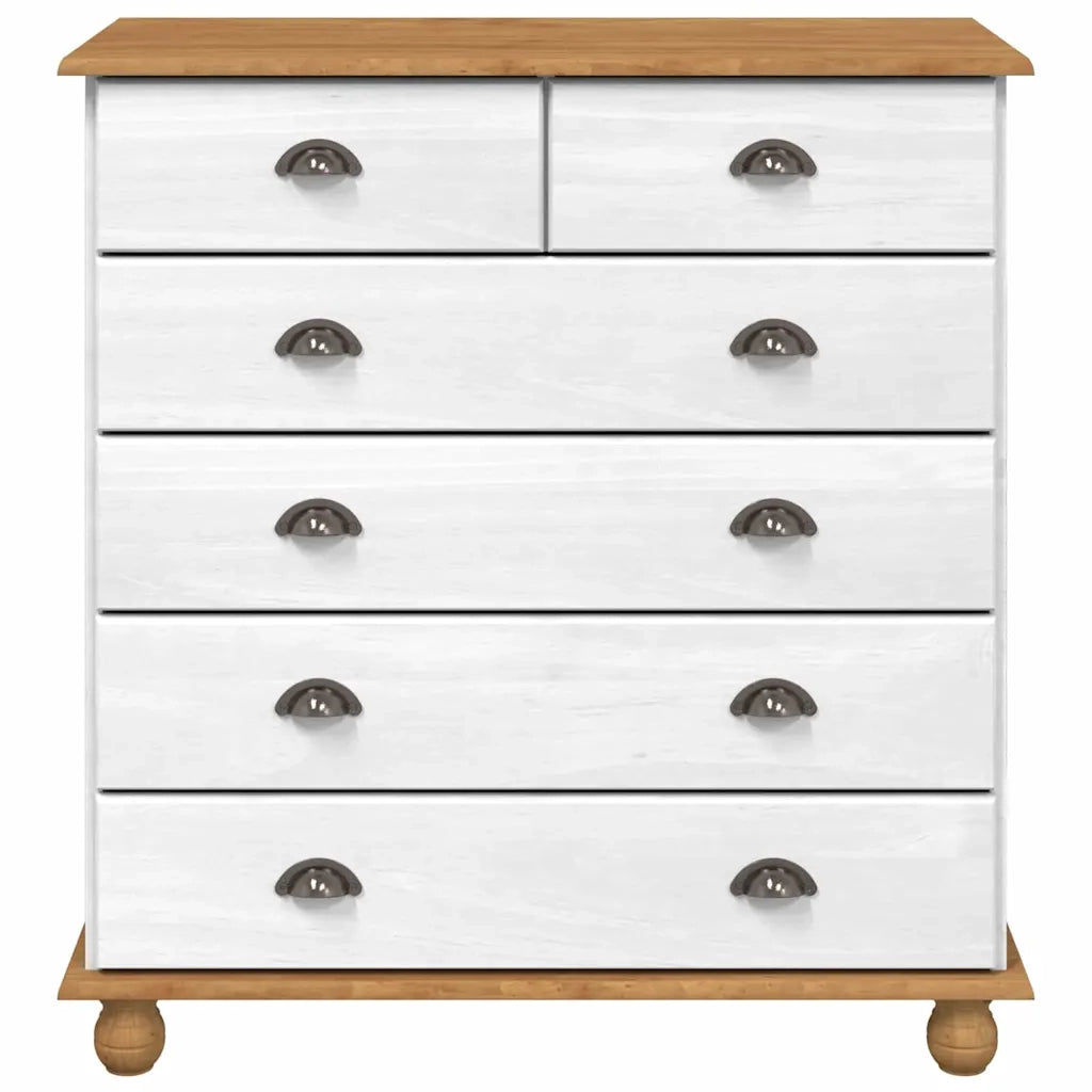 Cassettiera ASKIM Bianco 91 x 40 x 95,5 cm Pino massello 4105420