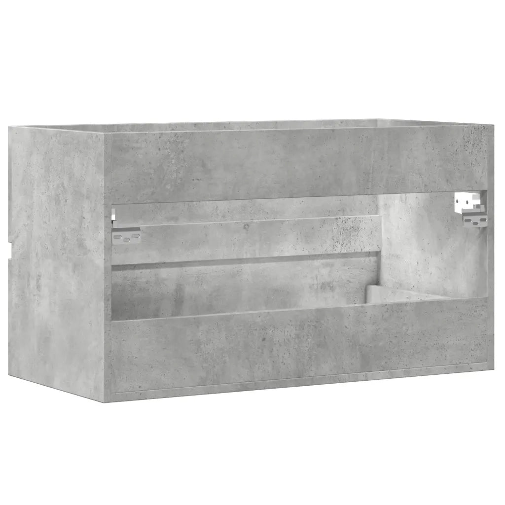 Mobile Lavabo | Armadio Lavabo Grigio Cemento 90x38,5x45 cm in Legno Multistrato