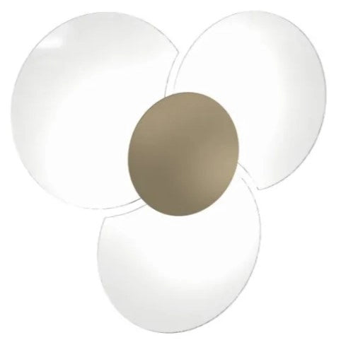 CLOVER APPLIQUE-PLAFONIERA D.45 CM 3 LUCI SABBIA 1114-45-SA