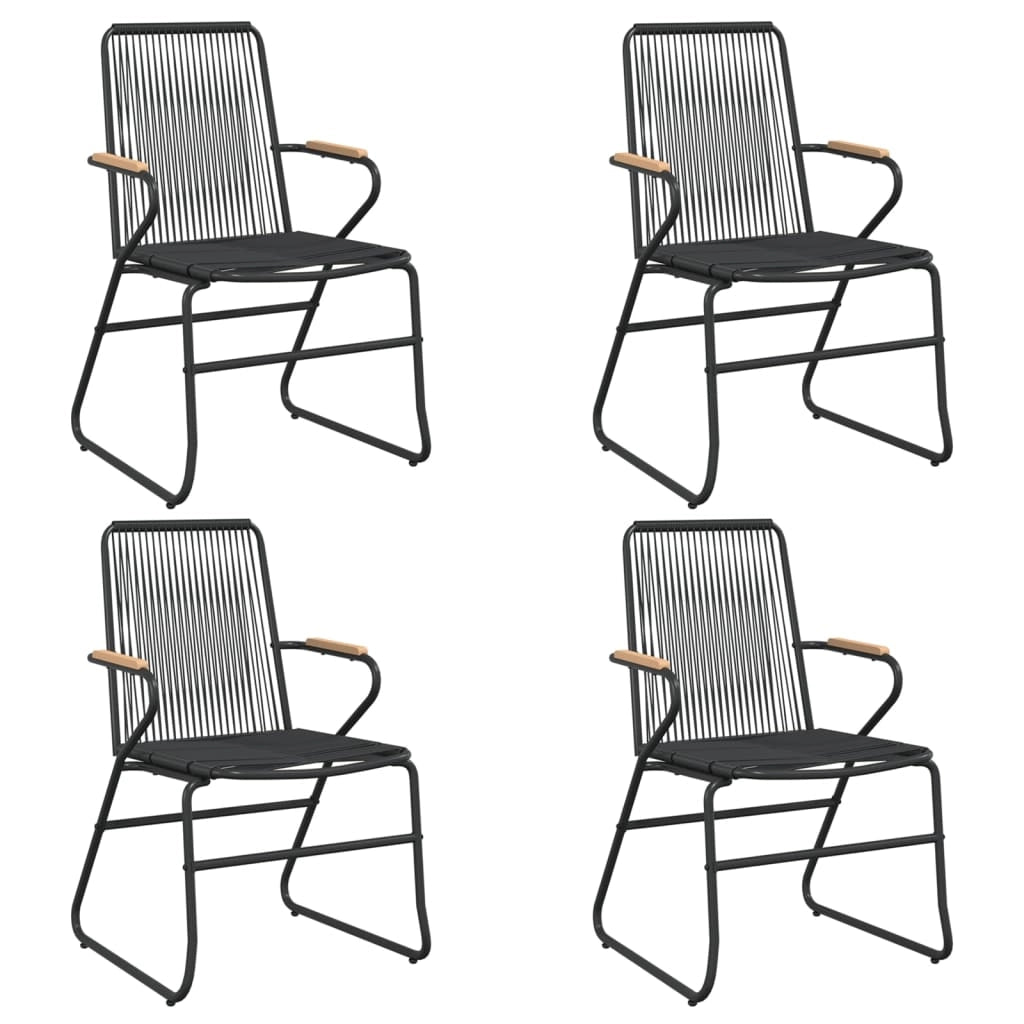 Set da pranzo da giardino in rattan nero PVC da 5 pezzi 02_0014778