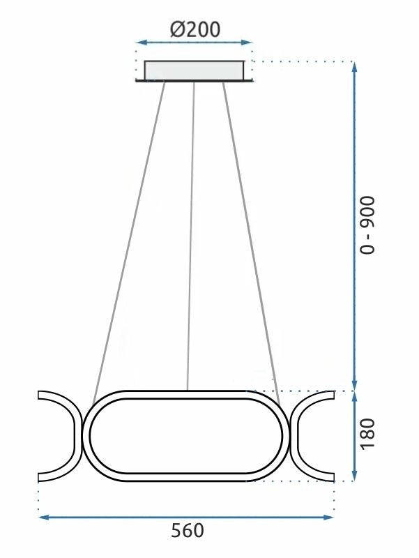 Lampada Da Soffitto Led App790-cp Trio Black