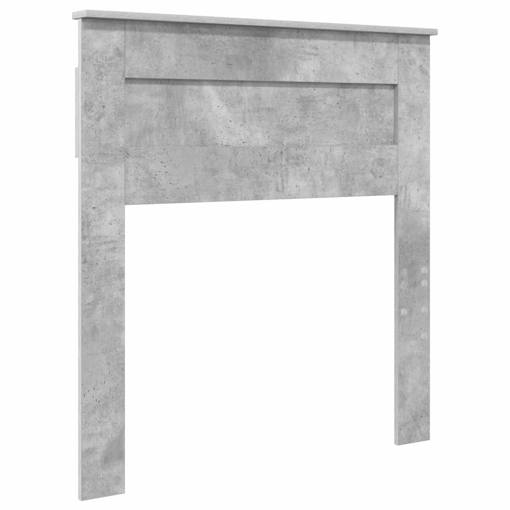 Struttura del letto con testiera Grigio cemento 90 x 190 cm