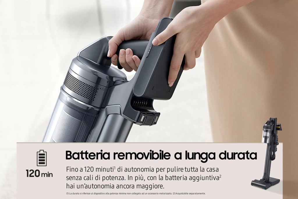 Samsung VS20C9554TK Scopa Elettrica Senza Fili Jet 95 Complete Extra 210W