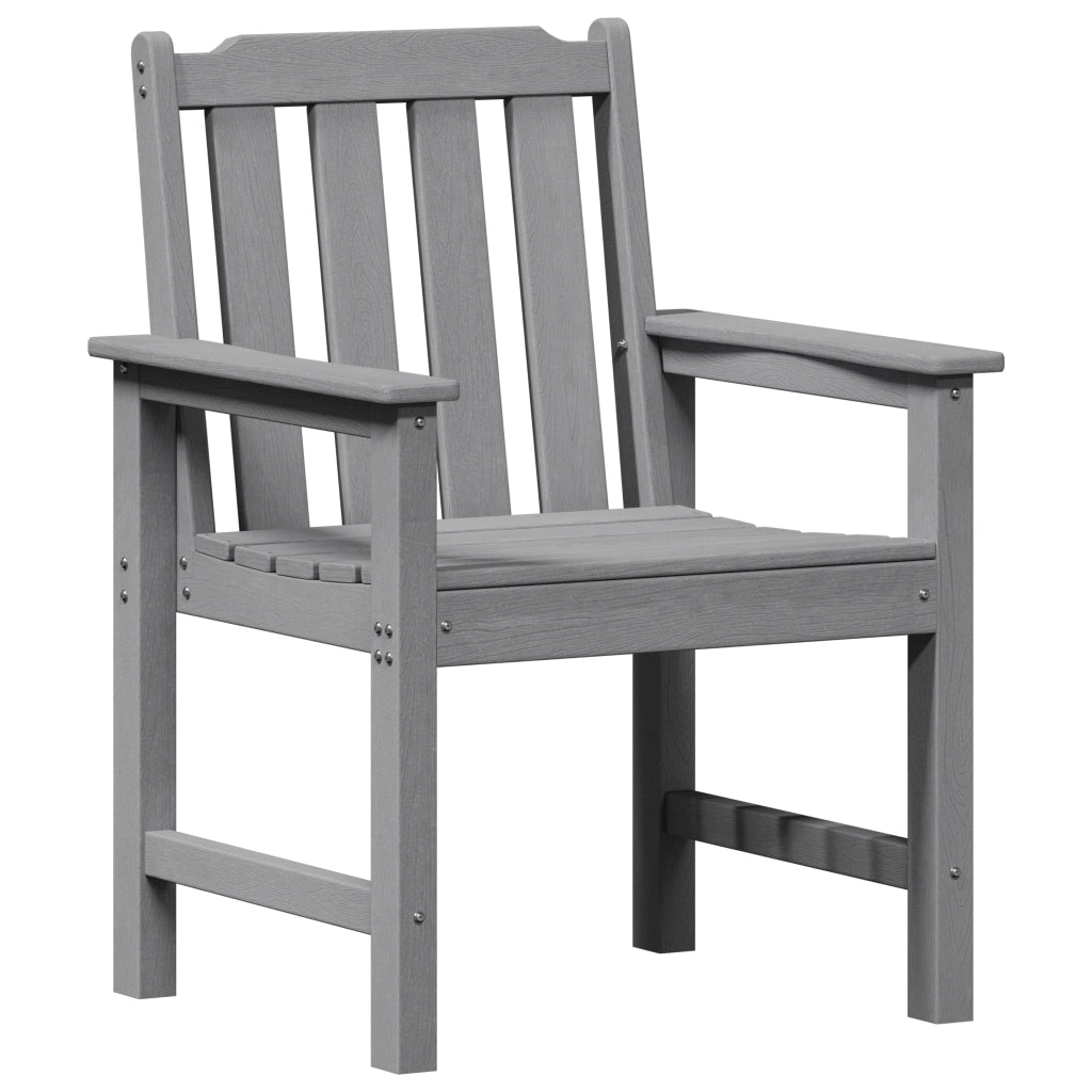 Sedie da Giardino 4 pezzi Grigio Chiaro 65.5x55.5x88 cm HDPE