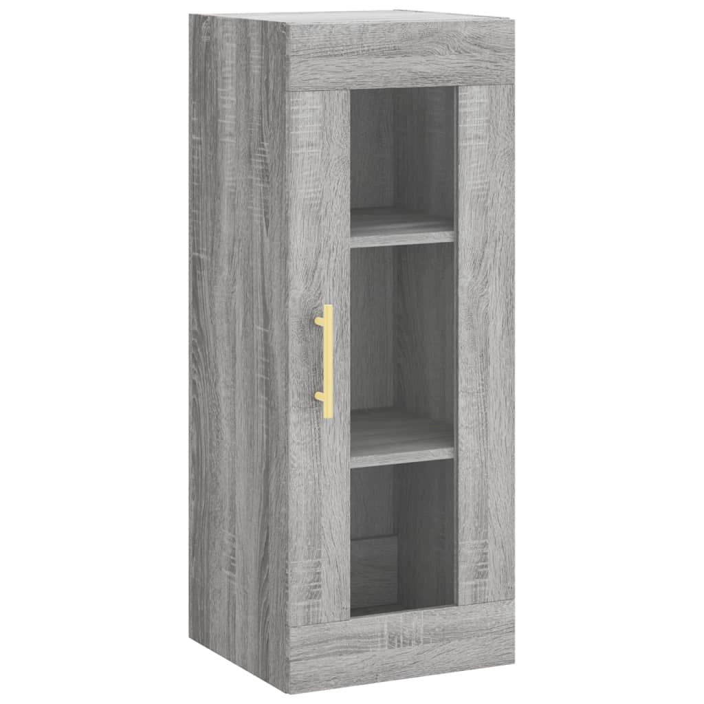 Buffet credenza cassettiera armadio mobile contenitore organizer cucina soggiorno salotto rovere Sonoma alto 34,5 x 34 x 180 cm legno ingegnerizzato grigio 02_0035342