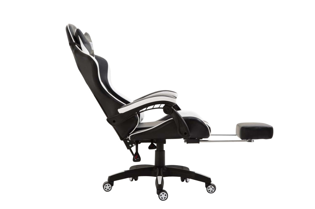 Poltrona gaming IGNITE in similpelle bianco/nero