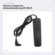Comando a distanza per fotocamera - Interruttore RS-80n3 - Cavo di 97cm - Nero - Compatibile con fotocamere SLR Canon - Ideale per la fotografia