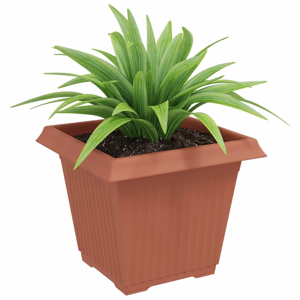 Vaso quadrato per fiori 6 pcs Rosso Mattone 38 x 38 x 30 cm 42020332