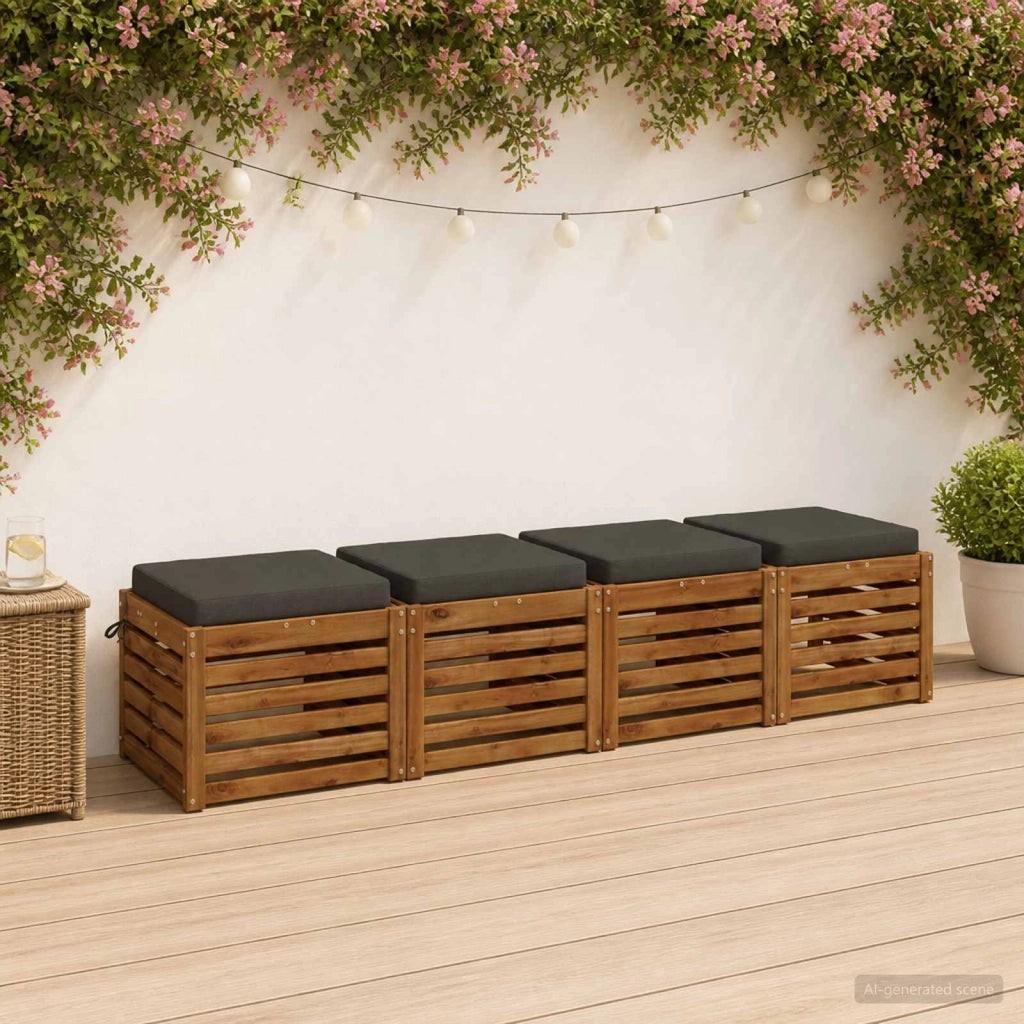 Cuscini per Sedia in 4 Pezzi SOEST 4 pz 100% Poliestere 944391