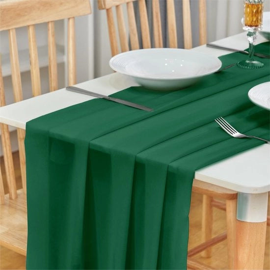 Tavolo da Pranzo 300 x 70 cm - Stoffa Chiffon - Decorativa - Tela da Tavola - Festa - Compleanno - Decorazione Romantica