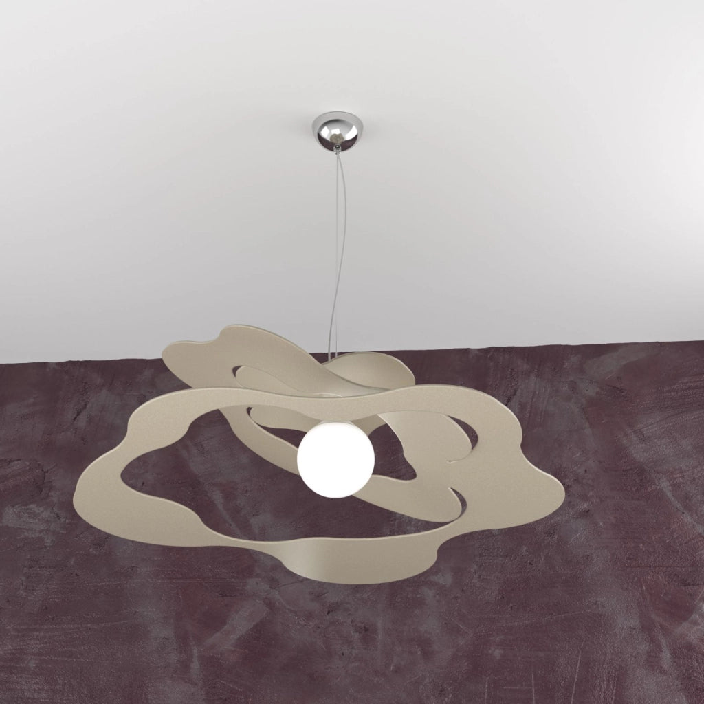 RIPPLES SOSPENSIONE D.70 CM. 1 LUCE SABBIA 1158-S70-SA