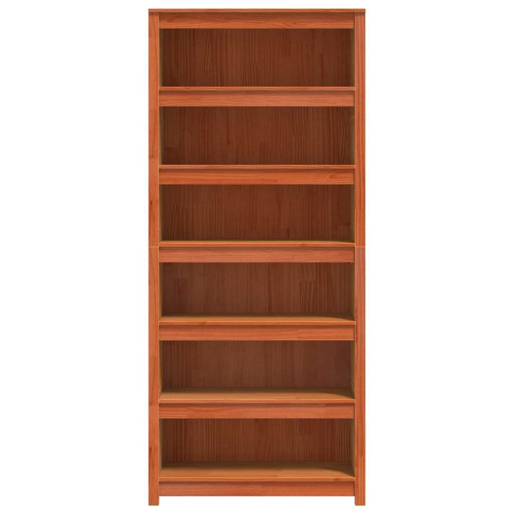Armadio per Libri Marrone cerato 80 x 35 x 183 cm Pino massello