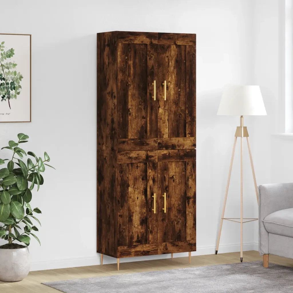 Credenza Rovere Fumo  69,5x34x180 cm in Legno Multistrato 3199678