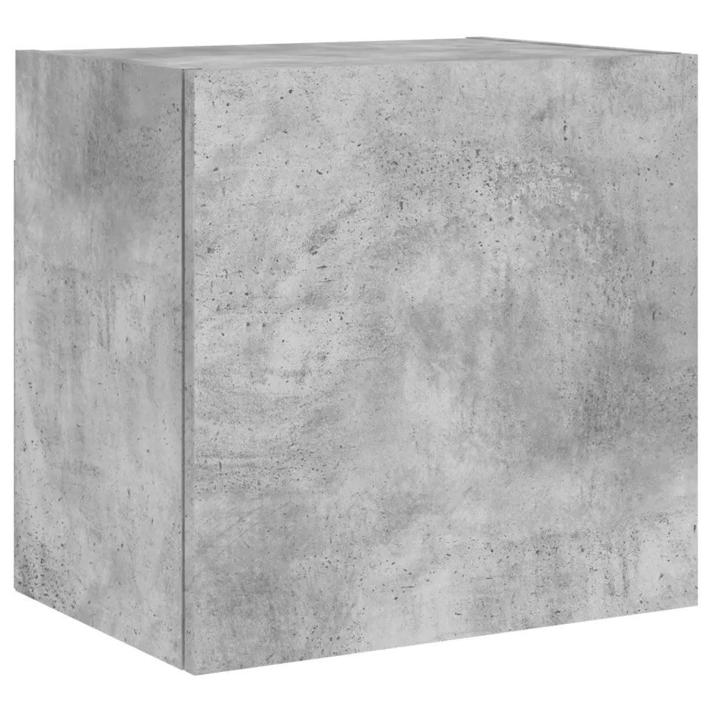 Mobili TV a Muro con LED 5pz Grigio Cemento Legno Multistrato 3216460