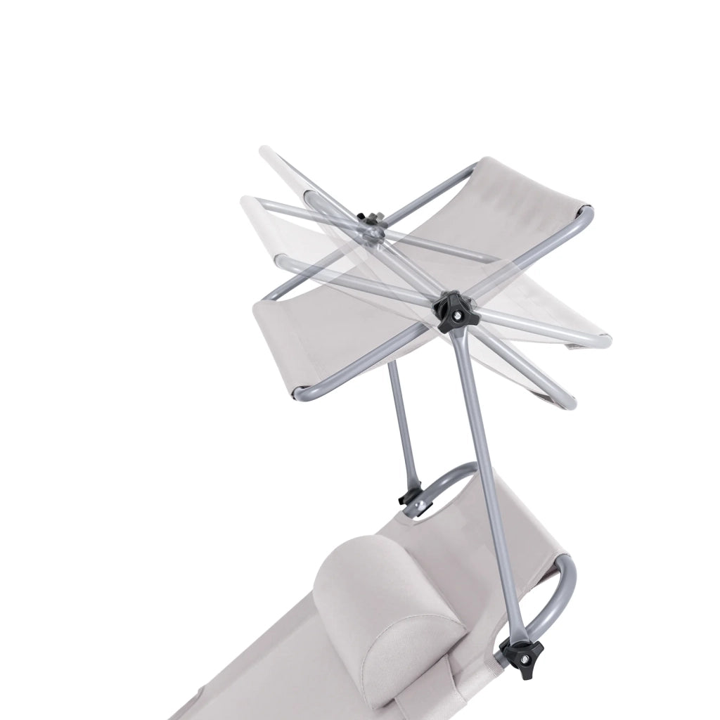 SoBuy Lettino prendisole pieghevole con tettuccio 63x215x30cm OGS48-MI