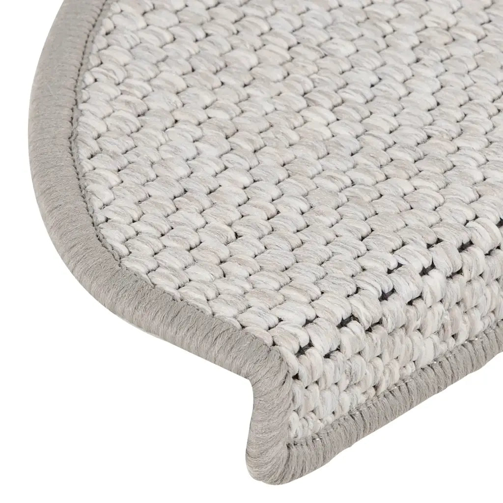 Tappeti Adesivi Scale Aspetto Sisal 30 pz 65x21x4 cm Platino 3365870