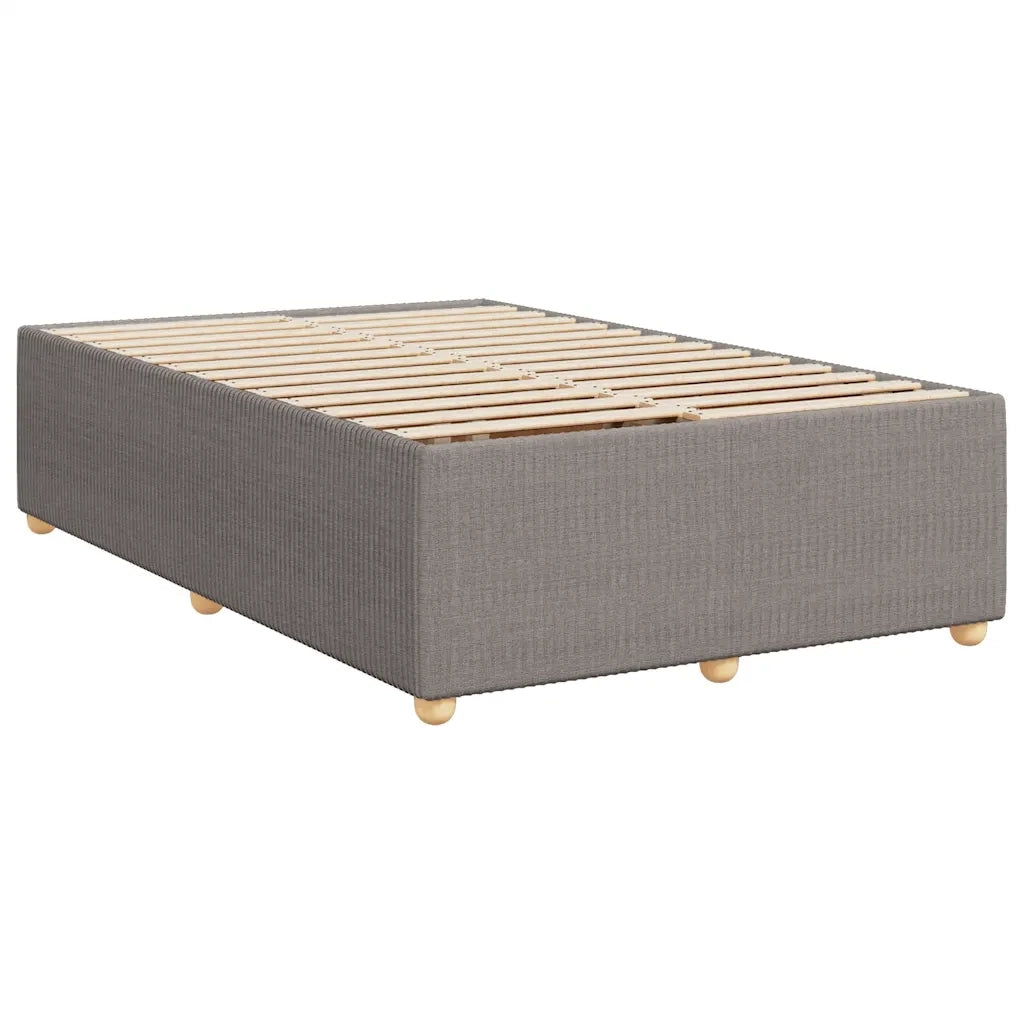 vidaXL Giroletto a Molle con Materasso Tortora 120x200 cm in Tessuto