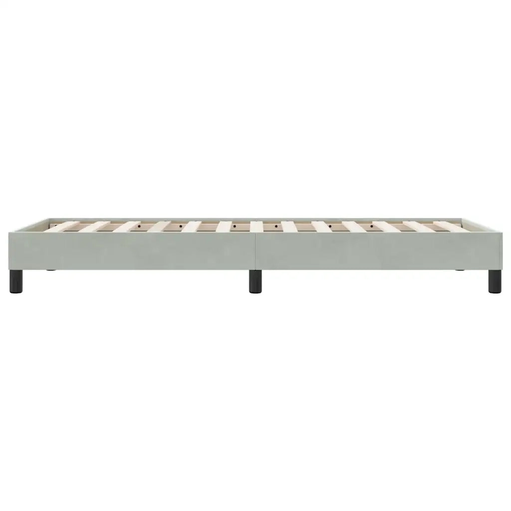 Giroletto senza Materasso Grigio Chiaro 80x220 cm Velluto
