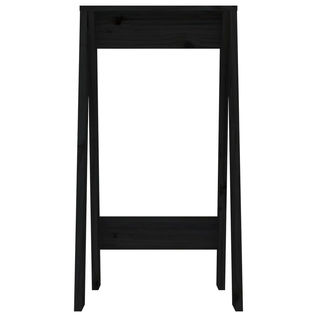 Sgabelli 2 pz Nero 40x40x75 cm in Legno Massello di Pino 823673