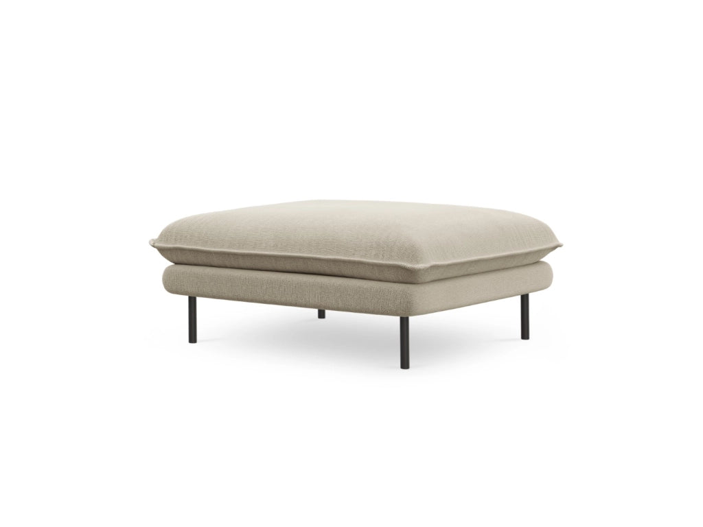 Cosmopolitan Design - Pouf "Vienna" in tessuto strutturato beige 