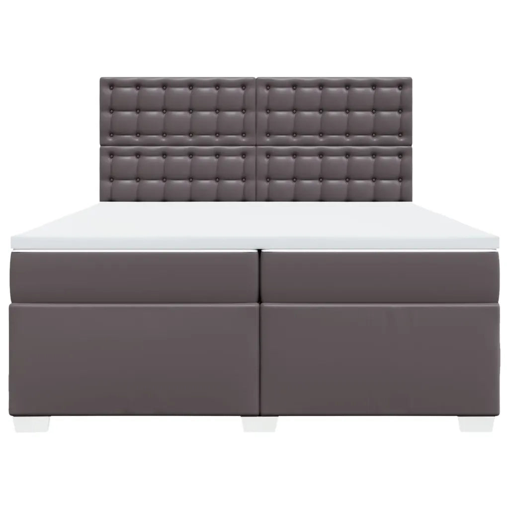 Giroletto a Molle con Materasso Grgio 200x200 cm in Similpelle 3290738