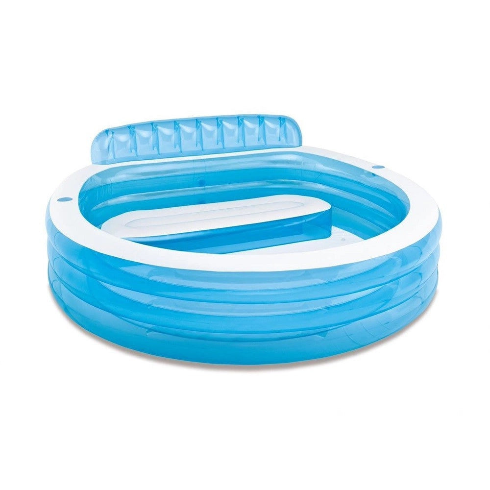 Trade Shop - Piscina Family Con Poltrona Swim Center Gonfiabile 229x218x79cm A 3 Anelli 57190 -