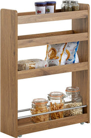 Carrello di archiviazione rotante composto da 4 ruote - Ideale per spazi ristretti - Dimensioni 18,5 cm x 81 cm x 60 cm - Stile vintage