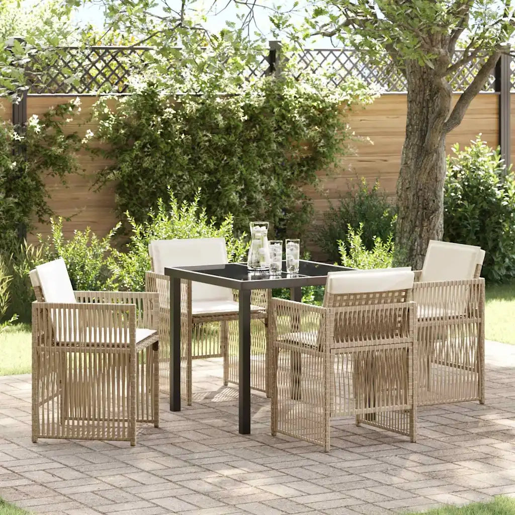 Set da Pranzo per Giardino 5 pcs Beige 3380661
