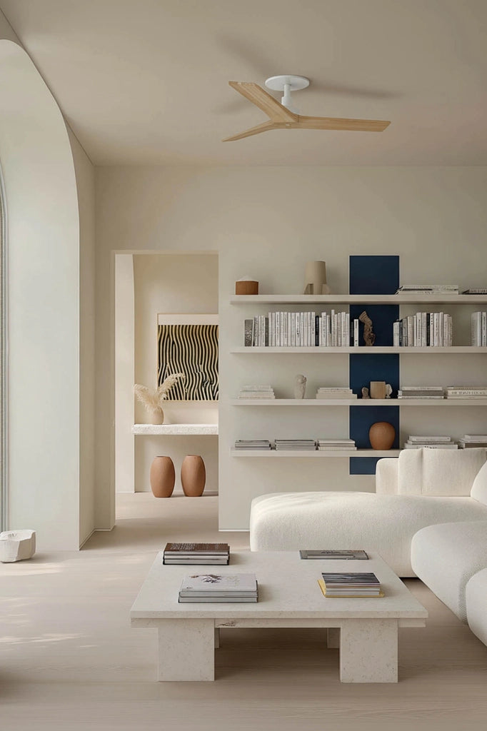 KLIM RECESSED S Ventilatore da soffitto bianco/pino