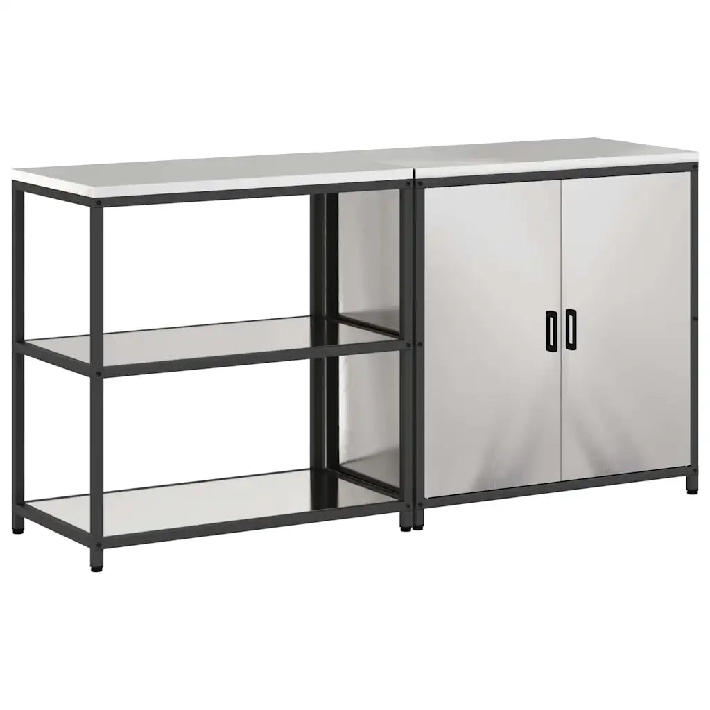 Set di Stoccaggio per Cucina 2 pcs Argento Acciaio inossidabile