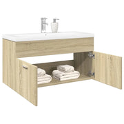 vidaXL Mobile da Bagno con Lavabo Integrato Rovere Sonoma