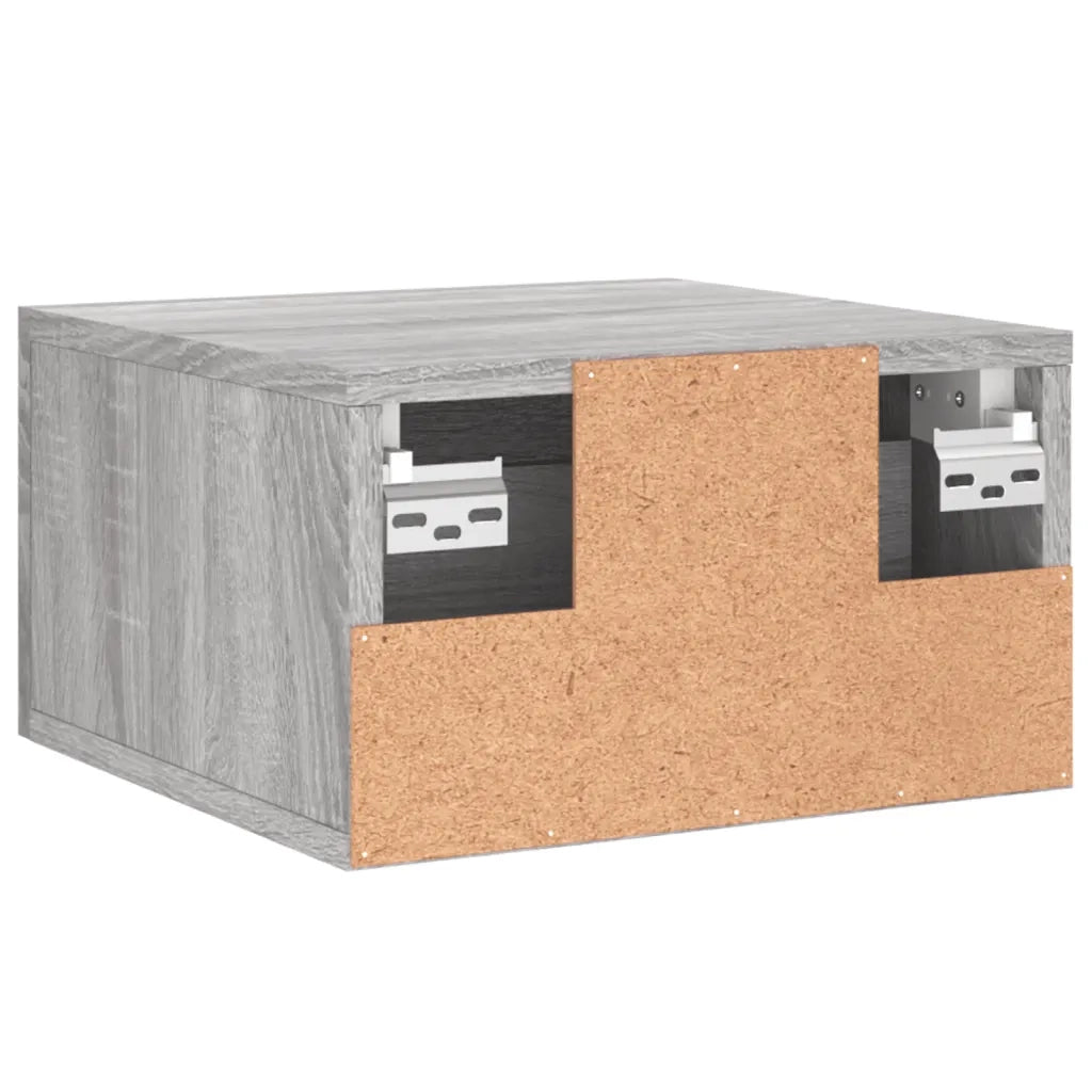 Comodino a Muro Grigio Sonoma 35x35x20 cm 829784