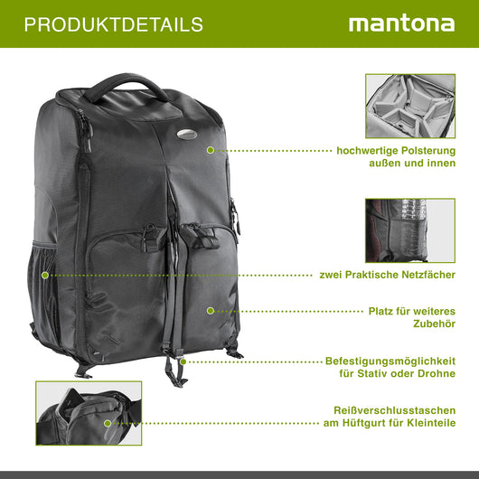 Mantona Zaino per drone e fotocamera universale