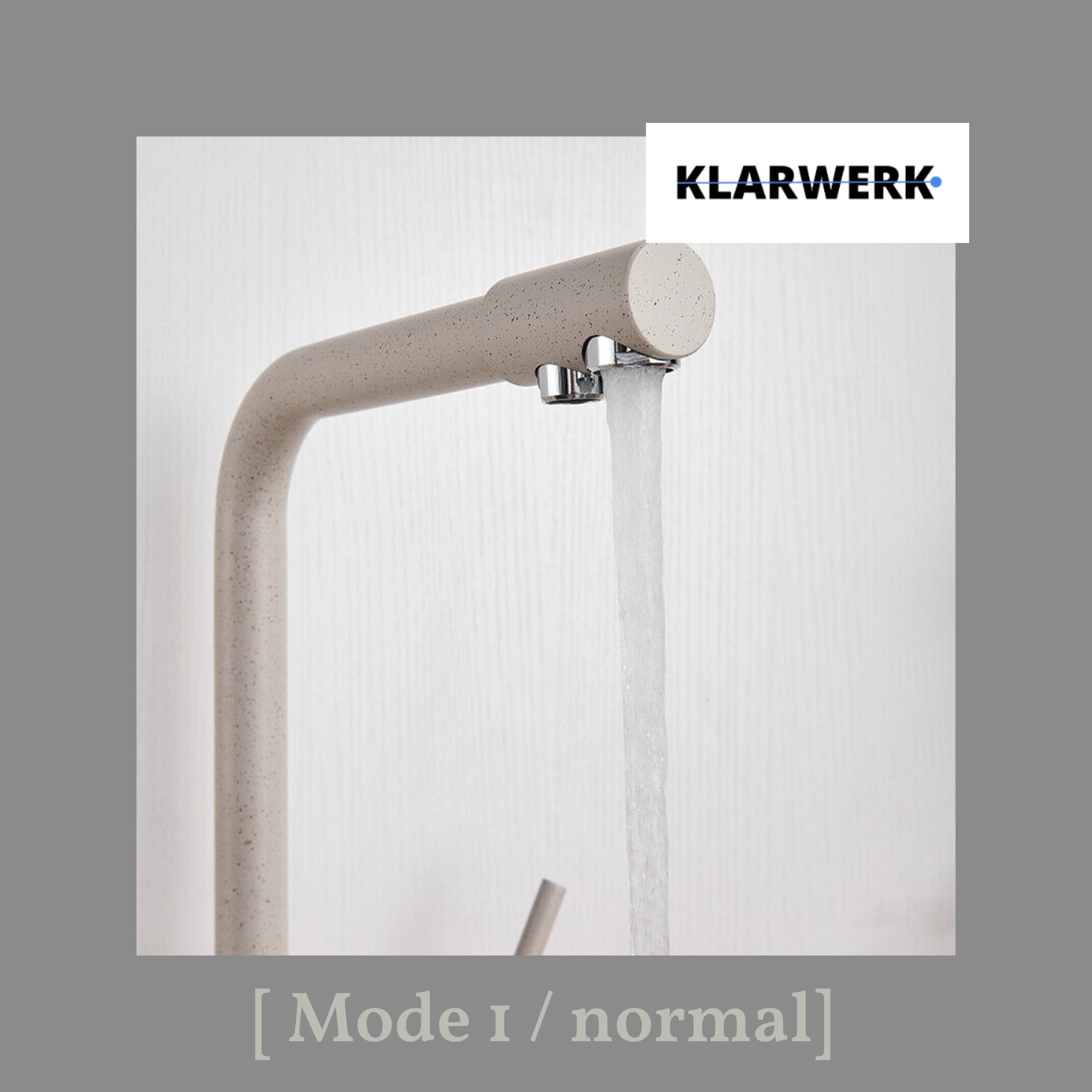 FELIX | Rubinetto per acqua potabile a 3 vie color beige sabbia | miscelatore da cucina ad osmosi in acciaio inossidabile | Filtro 3 connessioni