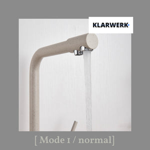 FELIX | Rubinetto per acqua potabile a 3 vie color beige sabbia | miscelatore da cucina ad osmosi in acciaio inossidabile | Filtro 3 connessioni