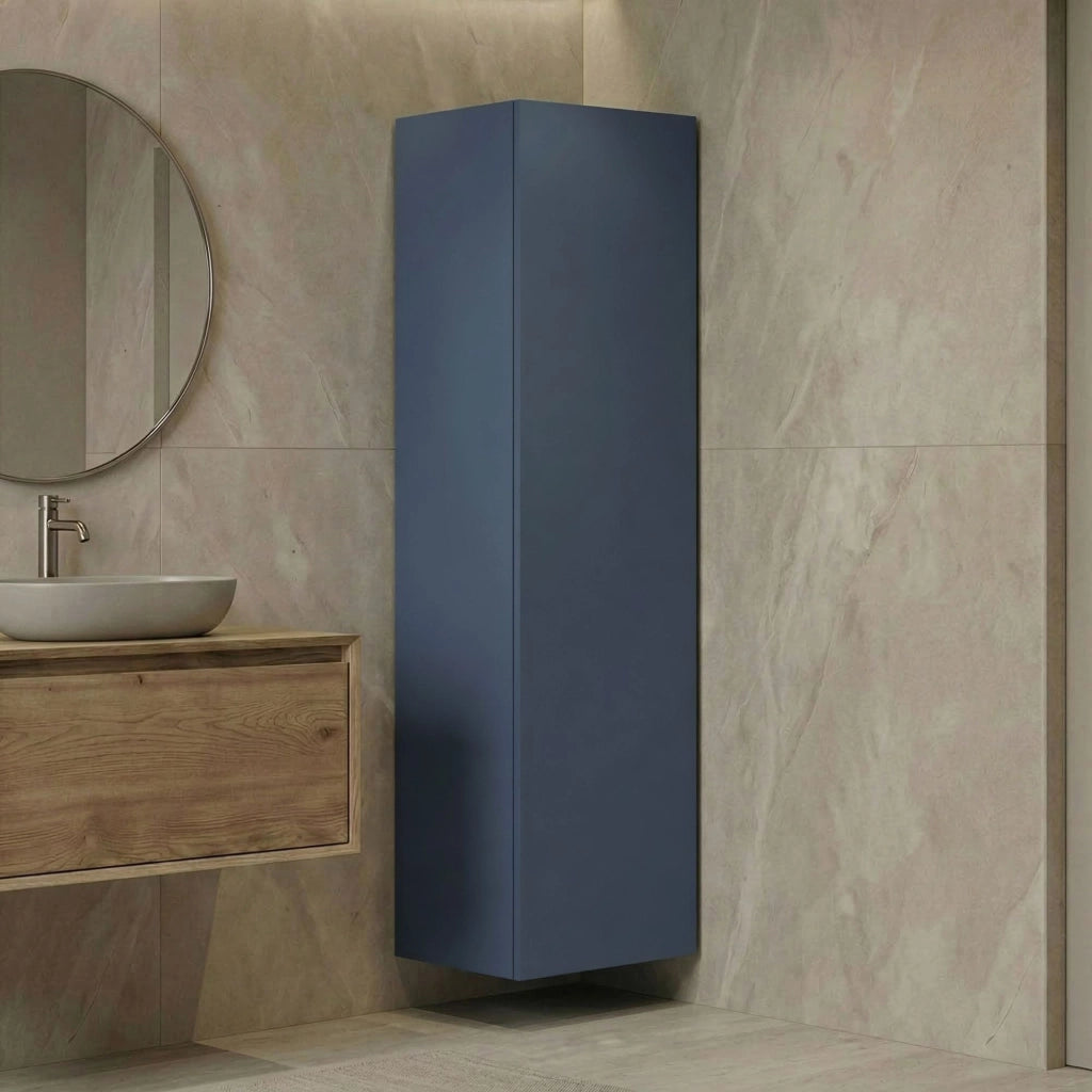 Mobile da bagno "Ferla 30" - 30 x 25 x 100 cm - Blu petrolio