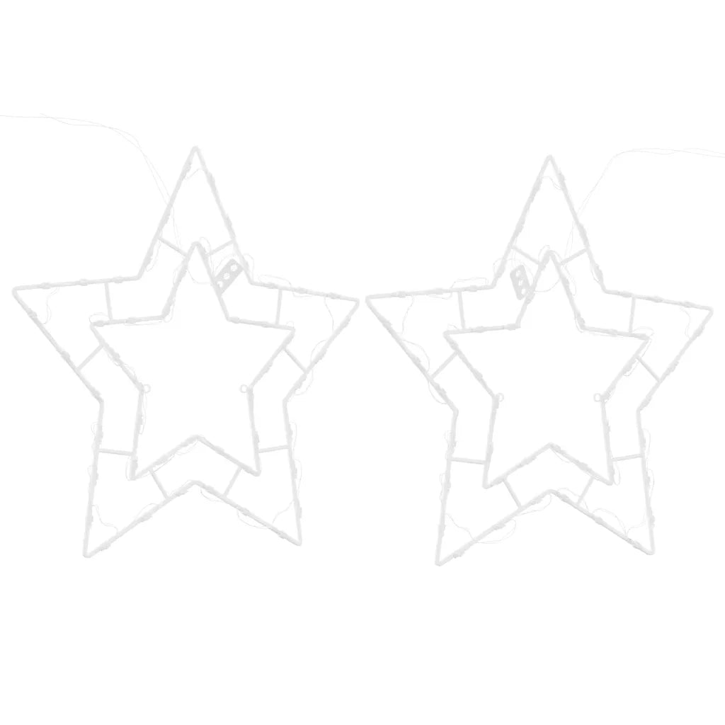 Luci di Natale Stella Silhouette 2 pz 50 LED Bianco Caldo 4019595