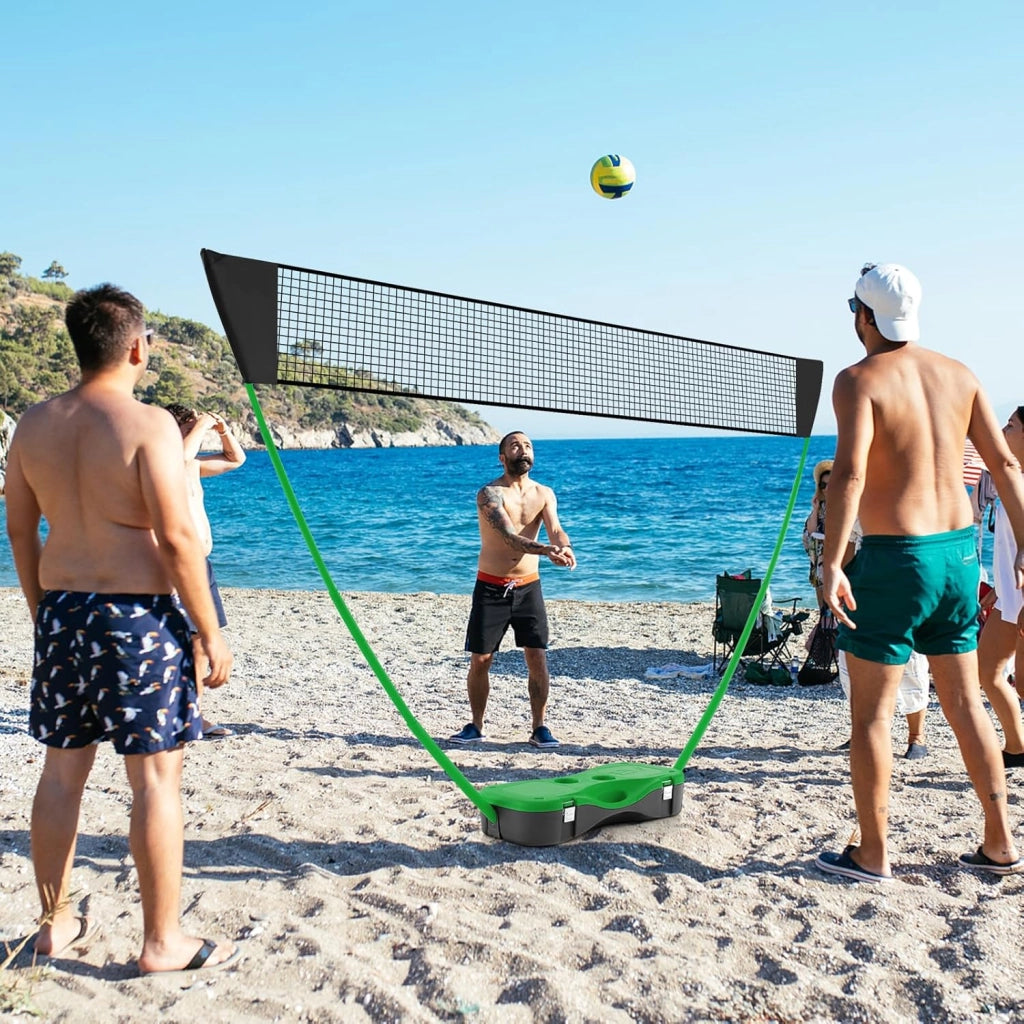 Set di Badminton con Rete, Racchette, 2 Volani e Scatola di Conservazione, Set di Badminton Portatile per 2 Giocatori da Esterno per Bambini, Ragazzi e Adulti