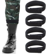 Cinturini elastici da bicicletta 4 pezzi - Zavorranti per ciclisti - Cinturini per bicicletta - Zavorranti per donne - Cinturini per pantaloni - Nero - 30 x 3 cm - Cinturino per pantaloni
