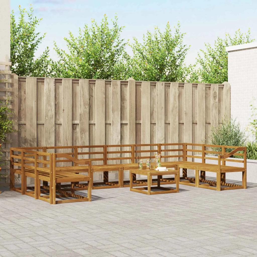Set di divani da esterno 11 pcs Naturale