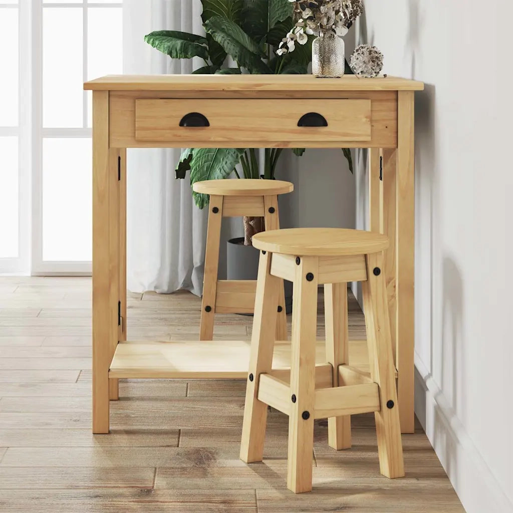 Set da Bar 3 pz in Legno Massello di Pino CFW8301877