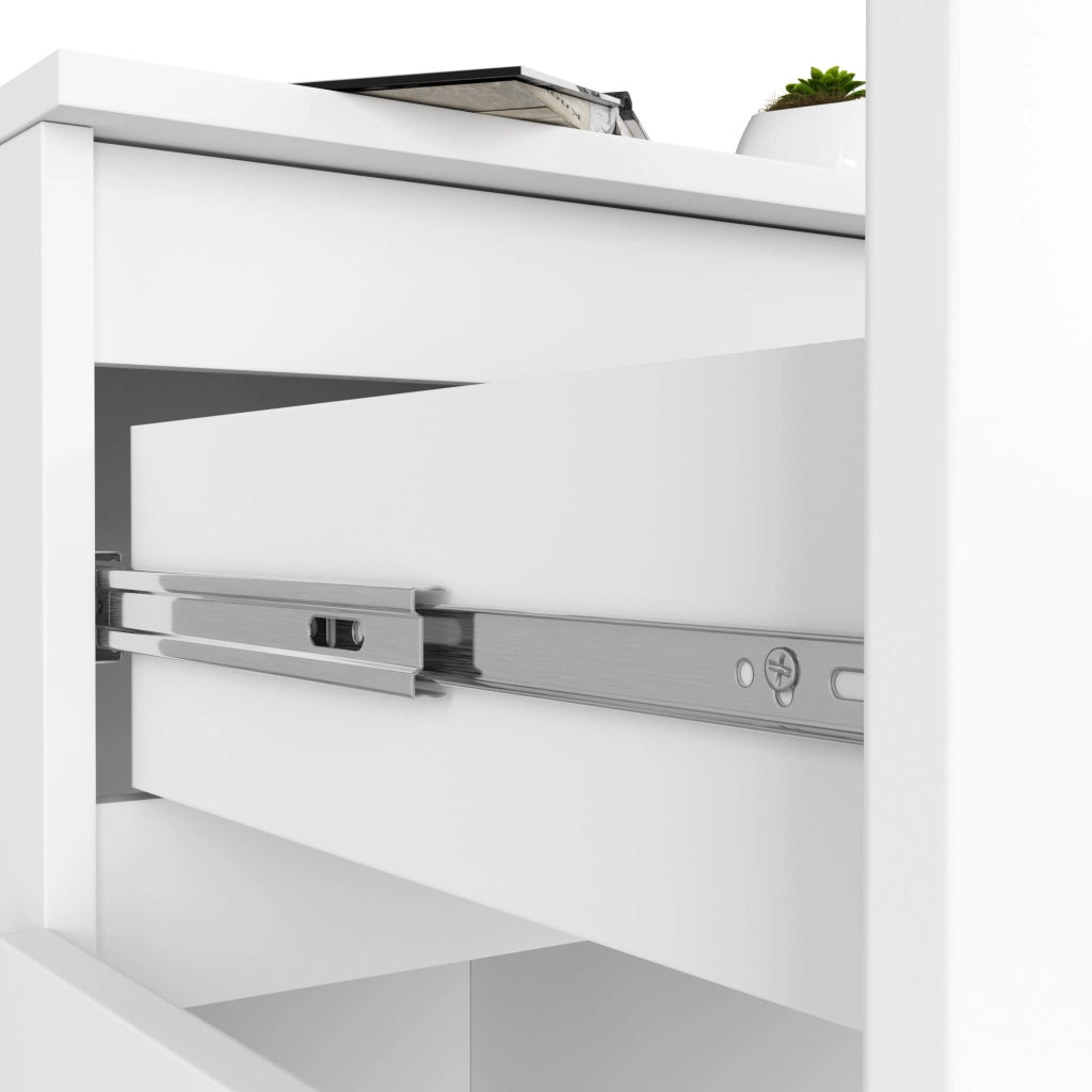 Scrivania per computer AKORD PIKSEL Bianco 90 cm 1 anta 1 cassetto 90x50x77 cm Modello a destra