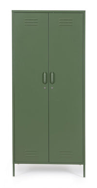 Armadio 2 Ante 50x80x185 cm Cambridge in Acciaio Verde